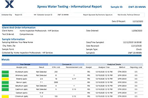 water testing sample report 2